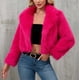 thumbnail image 4 of Chaqueta de abrigo cálida para mujer, de invierno, lisa, con cuello vuelto, 4 of 9