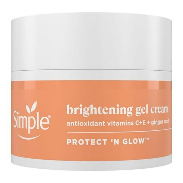Simple Protect and Glow Brightening Gel Face Cream Hidratante Facial 50 ml multicolor
