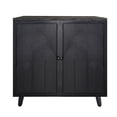 thumbnail image 3 of Modern black cabinet with embossed door for living room hallway or entryway is easy to assemble, 3 of 6
