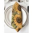thumbnail image 2 of nqOlkjepod Sunflower Cloth Napkins Set of 6 Reusable Dinner Napkins, Vintage Bee Summer Floral Rustic Cocktail Napkin Washable Table Napkins for Wedding/Holiday Party/Baby Shower 20"x20", 2 of 8