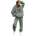 thumbnail image 1 of Heiheiup Ladies Christmas Tree Print Casual Loose Two Piece Pantsuit, 1 of 4