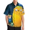thumbnail image 2 of Adventure Time Casual Short Sleeve Shirt Lapel Collar Shirt Summer Beach Shirt 6XL, 2 of 8