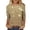 Light Yellow, variant on Tops For Women T-Shirts 3/4 Sleeve Gradient Casual Print Gift Clothes Beige