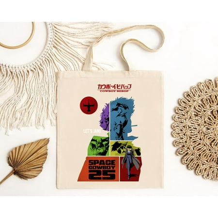 vintage Cowboy Bebop 25th Anniversary Tonal Tote Bag-TH6185