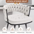 thumbnail image 5 of Bar Stools Set of 4, 30" Counter Height Stools, 180° Swivel Woven Back Barstools with Metal Footrest, Modern Bar Stools for Kitchen Island, Cafe, Pub, Beige, 5 of 7