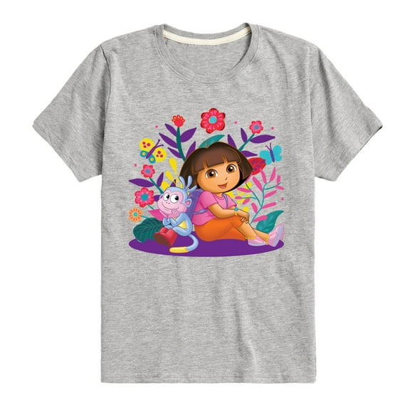 Dora The Explorer - Dora And Boots - Toddler And Youth Short Sleeve Graphic T-Shirt