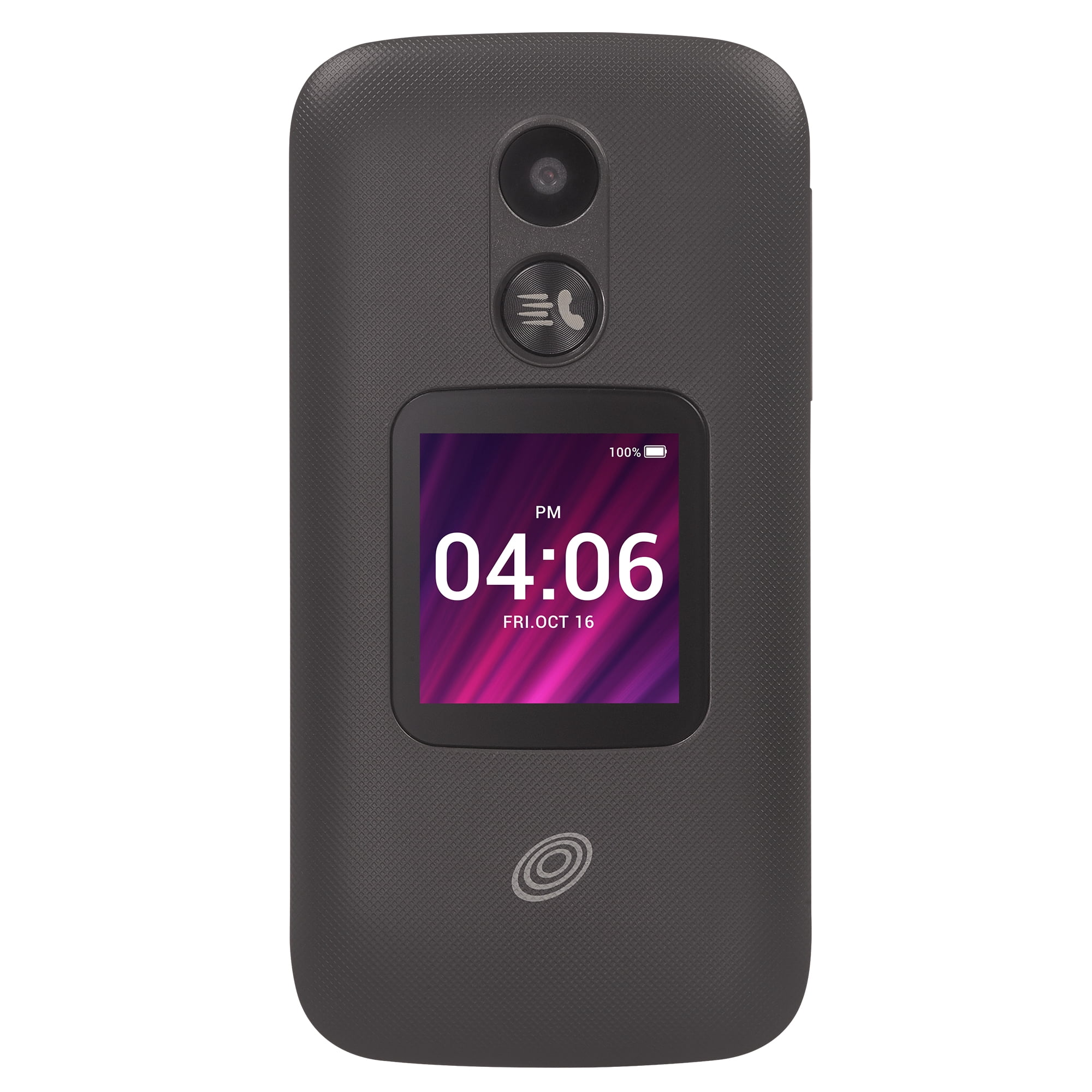 Buy Walmart Family Mobile TCL My Flip 2, 4GB, Black Prepaid Phone