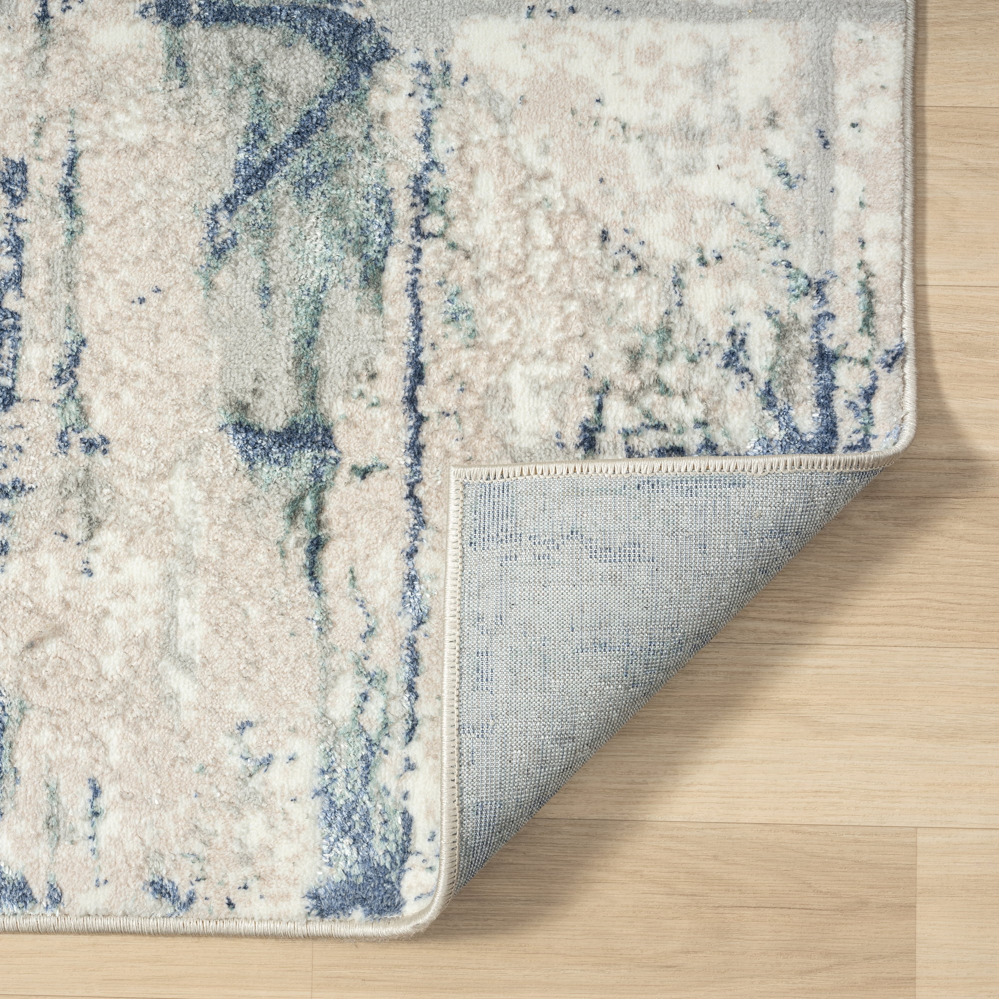 Ox Bay Bethany 2'2" x 3' Blue/Gray Diamond Durable Indoor Area Rug
