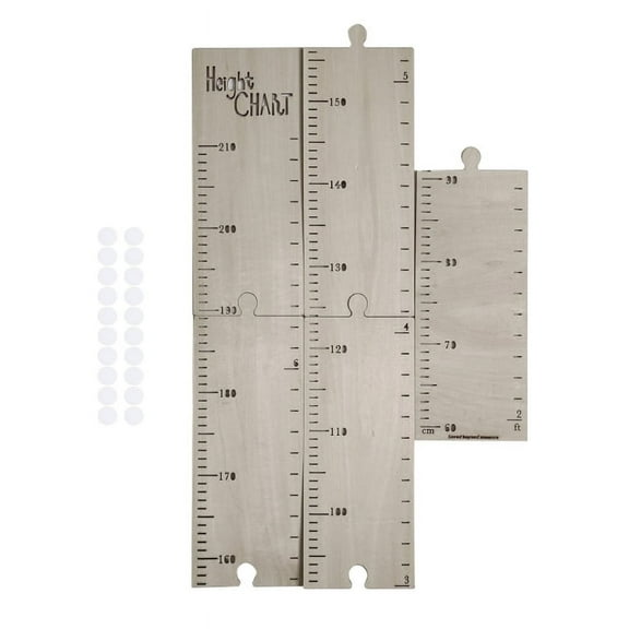 AOOOWER Wood Ruler Growth Chart for Kid Nursery Wall Decoration Baby Growth Height Chart Height Gauge Meter Measurement 60-210cm