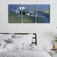 thumbnail image 2 of Large 3 Piece Canvas Wall Art Airplane Pictures Black and White Aircraft Art Painting Modern Home Decor Print for Home Living Room Dining Room Office Stretched and Framed Ready to Hang 60"Wx28"H, 2 of 5