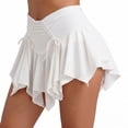 thumbnail image 4 of XEGLSBU Women's Halloween Skirts Classic Solid A Line Midi Skirt with Flowy Irregular Elegant Everyday White Size S, 4 of 7