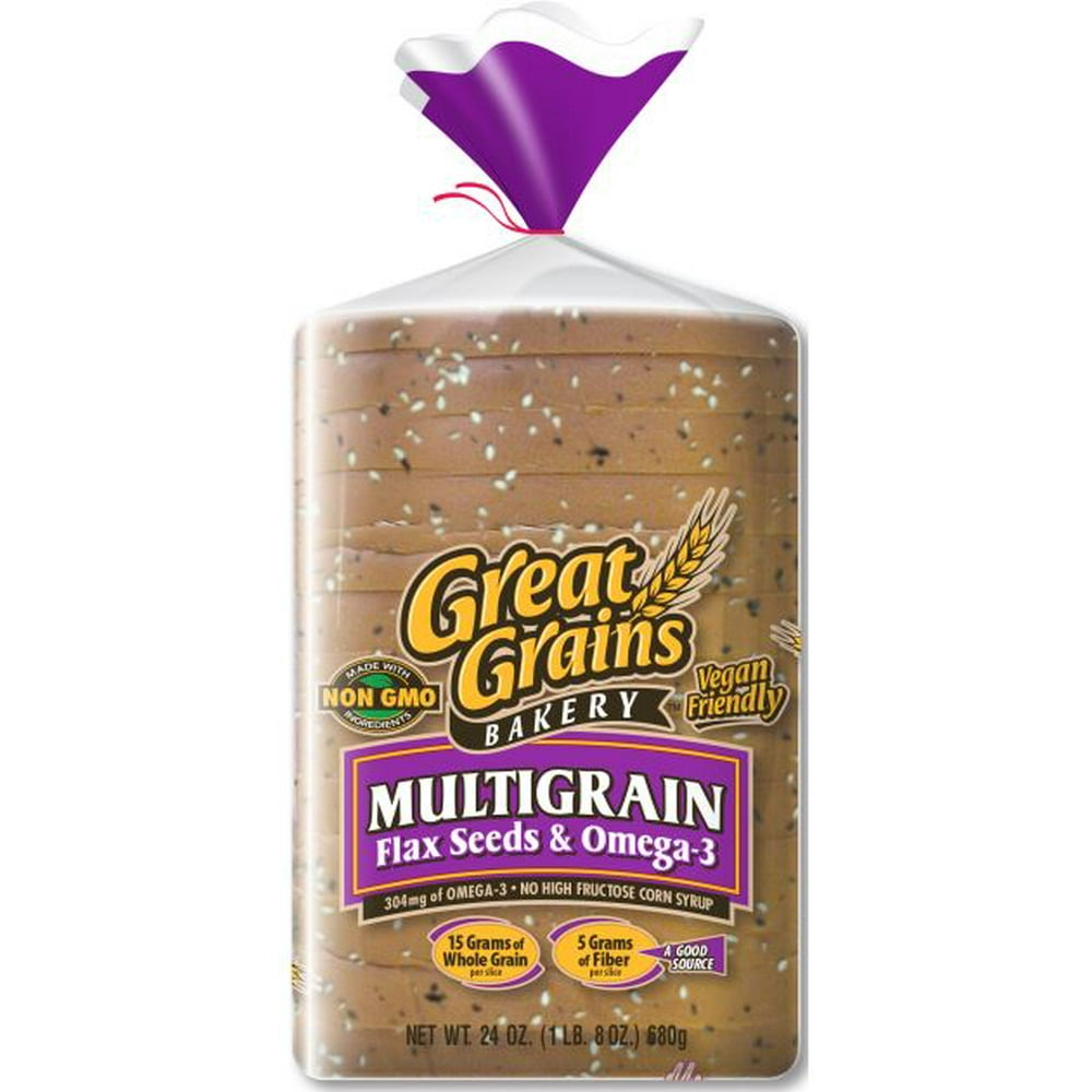 Great Grains Bakery Multigrain w/ Flax Seeds & Omega3 Premium Wide Pan