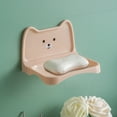 thumbnail image 3 of bbymog Home Storagelovely Small Bear Soap Box Wall Mounted Toilet Soap Rack No Water Accumulation and Drainage Soap Box Detachable Structure, 3 of 7