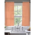 thumbnail image 4 of Sheer Curtain Panels Solid Color Rod Pocket Voile Window Curtains Orange Window Treatments Ligh Filtering Privacy Curtain Drapes for Bedroom Living Room 2 Panel Set 63 Inch Length,, 4 of 9