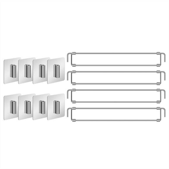4Pcs RV Refrigerator Bars 12.44-22.63inch Adjustable Stainless Steel RV Fridge Tension Rods RV Refrigerator Accessories