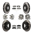 thumbnail image 1 of Transit Auto Front Rear Hub Bearing Assembly Coated Disc Brake Rotor and Semi-Metallic Pads Kit (10Pc) for Car Dodge Caliber with 276mm Diameter Left Right Driver Passenger Side KBB-107431, 1 of 10