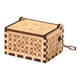 thumbnail image 4 of Caja de música Wdftyju con manivela grabada decorativa de madera antigua, 4 of 6