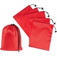 thumbnail image 1 of PALTERWEAR Drawstring Bag with Toggle - Nylon Cinch and Ditty Pouch Six-Pack (Red, 7 x 9 Inch, Set of 6), 1 of 7