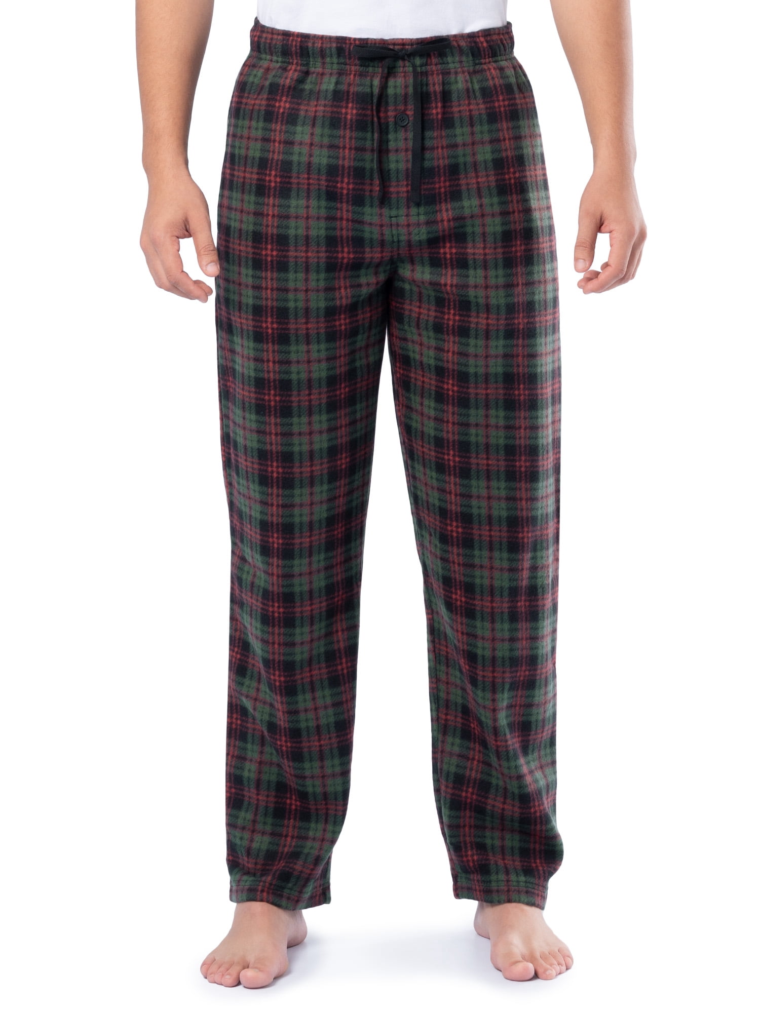 Fruit of the Loom Men's Plaid Fleece Pajama Pant 2-Pack, Sizes S-5XL