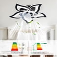 thumbnail image 4 of Eowynic 5-Leaf Flower Design Black Bohemian Integrated LED Flush Bladeless Ceiling Fans with APP and Remote Control, 4 of 12