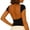Black, variant on Women's Open Back Tops Dressy Casual Boat Neck Short Sleeve Blouses Lightweigh Thin Summer Y2k Basic Solid Color Tshirts L