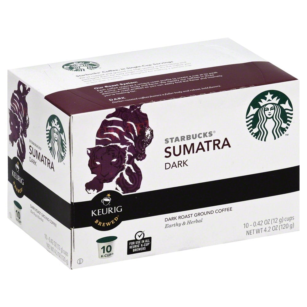 Starbucks Coffee Sumatra Dark, K-Cup Portion Pack for Keurig K-Cup Brewers, 10 CT (Pack of... by Starbucks Coffee
