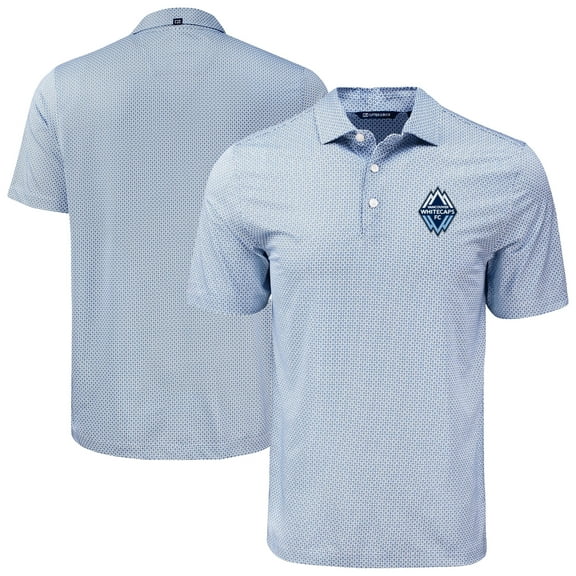 Men's-Cutter & Buck  Navy Vancouver Whitecaps FC Big & Tall Pike Eco Diamond Dot Print Recycled Polo