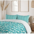 thumbnail image 6 of Ambesonne Stars Duvet Cover Set, Modern Grunge Half Tone, 2-Calking, Eggshell and Seafoam, 6 of 7