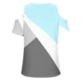 thumbnail image 4 of Njoeus Womens Summer Shirts V Neck Cold Shoulder Tops for Women Casual T Shirts Women Short Sleeve Tops Color Block Tees Blouse Trendy S-3XL, 4 of 4