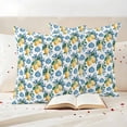 thumbnail image 3 of Outdoor Pillow Covers Pack of 2, Lemon Summer Flower Baroque Style Waterproof Throw Pillowcase Cushion Cases, Watercolor Floral Seamless Decorative Pillow Cover for Couch Sofa Home Bed Patio, 3 of 9
