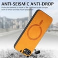 thumbnail image 2 of for iPhone 16e Magnetic Case, Luxury PU Leather Skin-Feel Back Protective Phone Cover Compatible with Mag-Safe Support Car Mount Holder for iPhone 16e, Yellow, 2 of 7