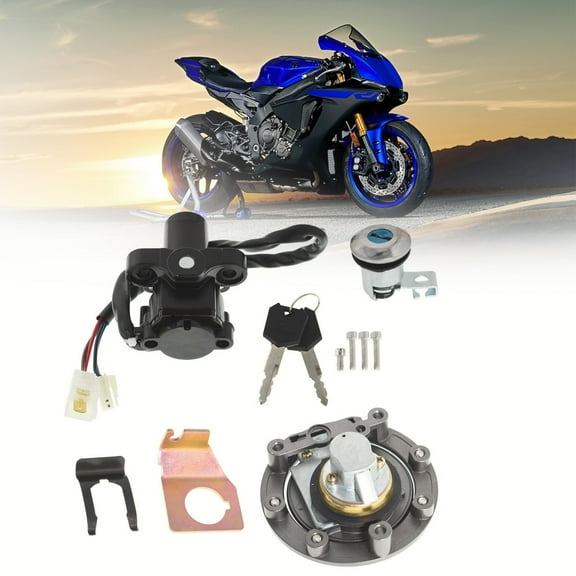 LABLT Ignition Switch Lock Set Gas Cap With Key Replacement for Yamaha FJR1300 YZF R1 R6 2003-2015