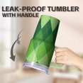 thumbnail image 5 of 20oz Geometric Design Insulated Tumbler with Handle, Stainless Steel Double Wall Travel Coffee Mug Leak Proof Texture, 5 of 5