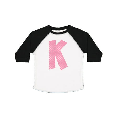 

Inktastic Pink and White Polka Dots Letter K Gift Toddler Boy or Toddler Girl T-Shirt
