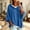 Blue, variant on Pullover Sweaters for Women Hooded Side Slit Ribbed 3/4 Batwing Sleeve Sweaters Soft Ribbed Knitted Drawstring Sweatshirts Trendy Sweatshirts Daily Office Work Travel Outfits, Black L