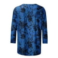 thumbnail image 4 of LiMoi Womens Tops Casual T Shirts for Women 3/4 Sleeve Plus Size Tunic Tops for Women Womens Print V Neck T Shirts New Arrivals, 4 of 5