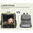 thumbnail image 2 of Mochila transportadora para mascotas Pecute Cat Dog Widen Space Verde Oscuro, 2 of 9