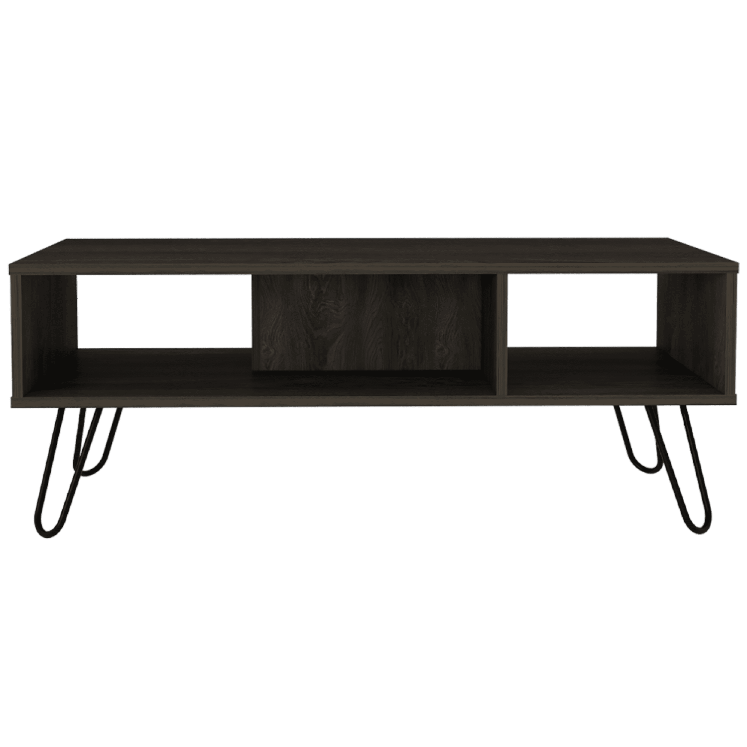 Modern Open Coffee Table, Two Shelves, Finish