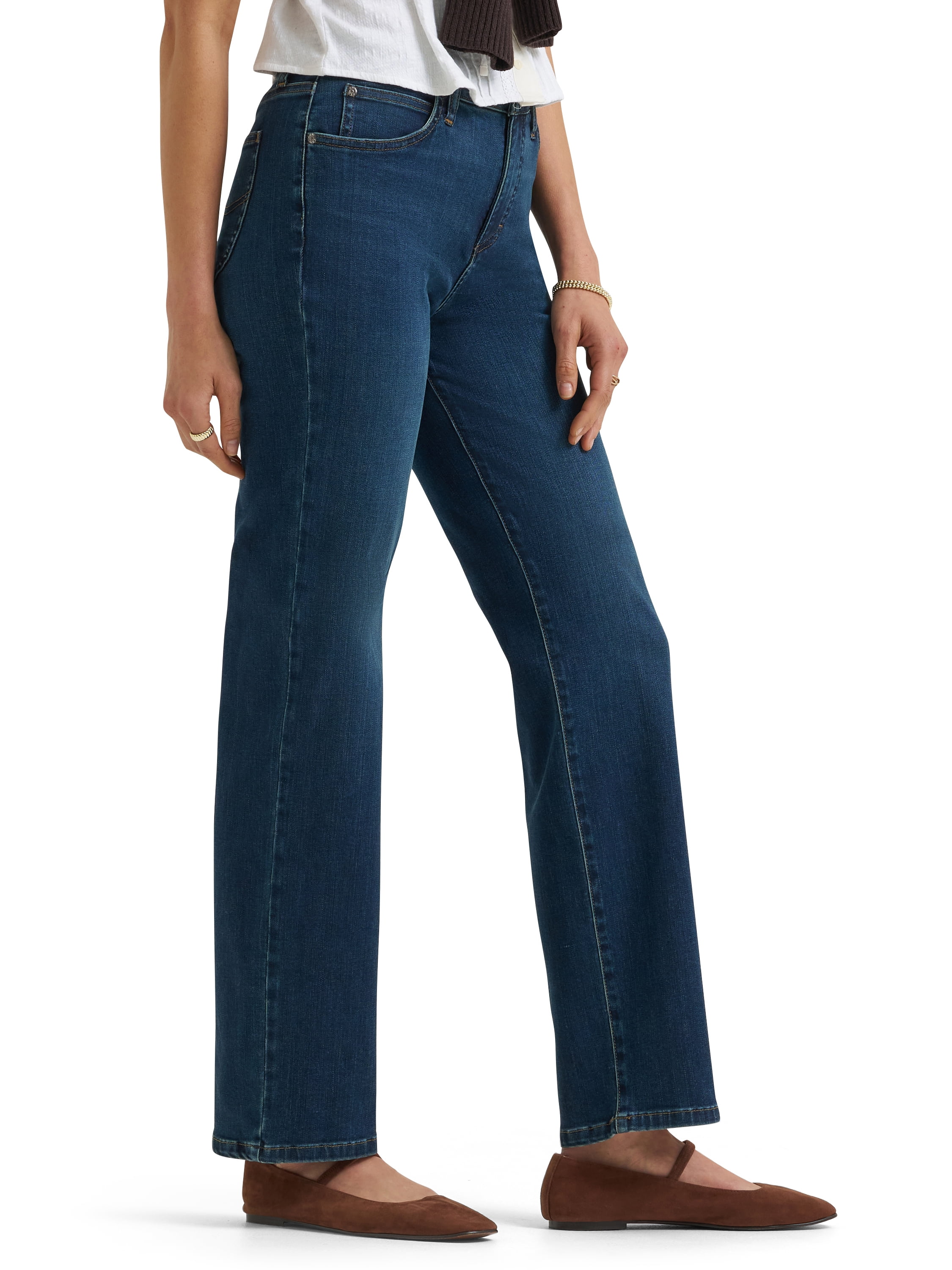 Lee® Women's and Plus Mid Rise Straight Leg Core Denim Jeans
