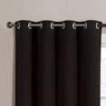 thumbnail image 2 of Neil Blackout Energy Saving Window Curtain Grommet Panels 52 in. W x 63 in. L, Set of 4 Panels - Black, 2 of 4