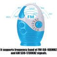 thumbnail image 5 of Waterproof Shower Radio, Adjustable Volume Shower FM Button Speaker, 5 of 5