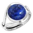 thumbnail image 1 of 925 Sterling Silver Ring For Women Blue Natural Lapis Lazuli Gemstone Silver Ring September Birthstone Handmade Silver Ring Size 13 Valentine's Day Gift For Girl Friend Gemstone 925 Silver Jewelry, 1 of 6