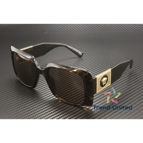 Versace VE 4405 Plastic Womens Rectangle Sunglasses Havana 54mm Adult