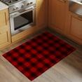 thumbnail image 3 of Christmas Farmhouse Washable Area Rug 2 x 3 ft Classical Red Black Buffalo Plaid, Soft Non Slip Rugs Stain Repellent Indoor Felt Carpet for Living Dining Room Bedroom Home Office, 3 of 9
