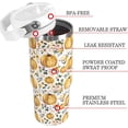 thumbnail image 4 of Fall Tumbler with Lid and Straw 30oz,Pumpkin Pink Flower Vacuum Autumn Insulated Leak Proof Tumbler,Farmhouse Gift Cute Women Kids Teen Girls,Fall Accessories Stainless Steel Coffee Cup, 4 of 6