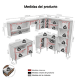 thumbnail image 3 of Cocina Integral Completa Esquinera Madesa 417cm Emilly 02 - Marrón Madesa GCEM417002, 3 of 11