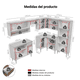 thumbnail image 3 of Cocina Integral Completa Esquinera Madesa 417cm Emilly 02 - Marrón Madesa GCEM417002, 3 of 11