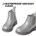 thumbnail image 4 of Bocca Girls Glitter Chelsea Boots Gray Ankle Booties With Zipper 1M, 4 of 6