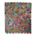 thumbnail image 1 of JSDART Flannel Throw Blanket Colorful Red Quilt Abstract Geometric Hexagons Blue Carpet Green Soft for Bed Sofa and Couch 50x60 Inches, 1 of 1