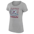 thumbnail image 2 of Women's G-III 4Her by Carl Banks Heather Gray Colorado Avalanche Super-Slim Fit Lightweight Collage Team Graphic T-Shirt, 2 of 3